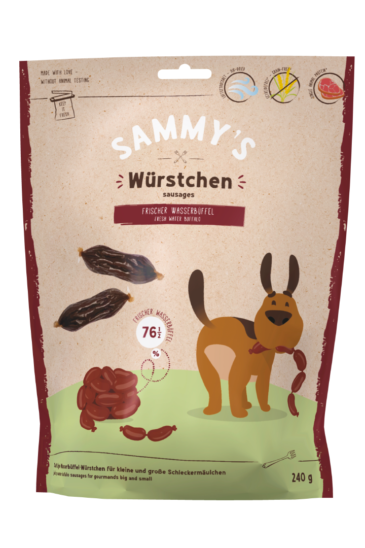 SAMMY'S Hundesnacks Hundeleckerli Sammy's Würstchen Wasserbüffel
